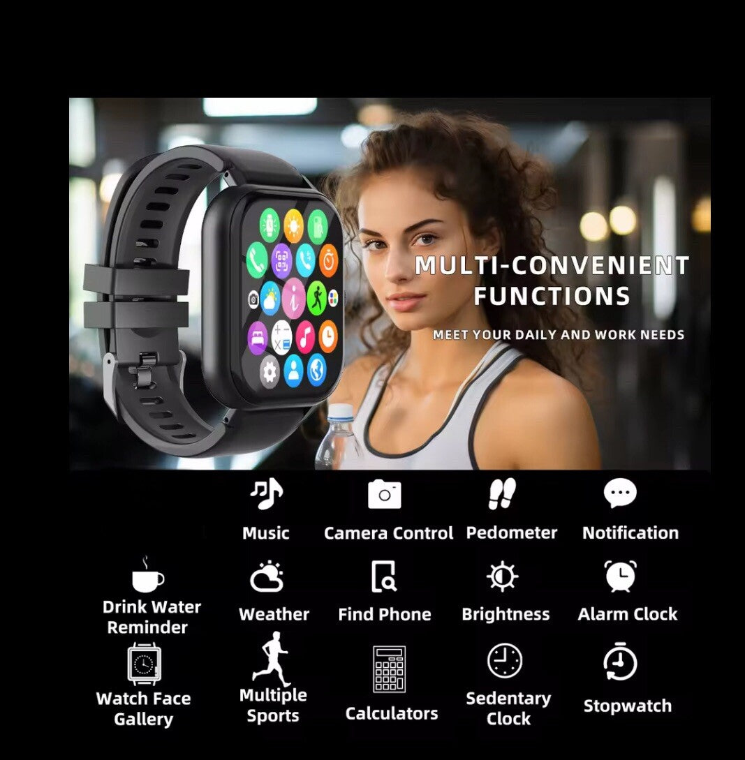 1.99 Bluetooth Smart Watch Women Full Touch Screen Sports Fitness- Pink
